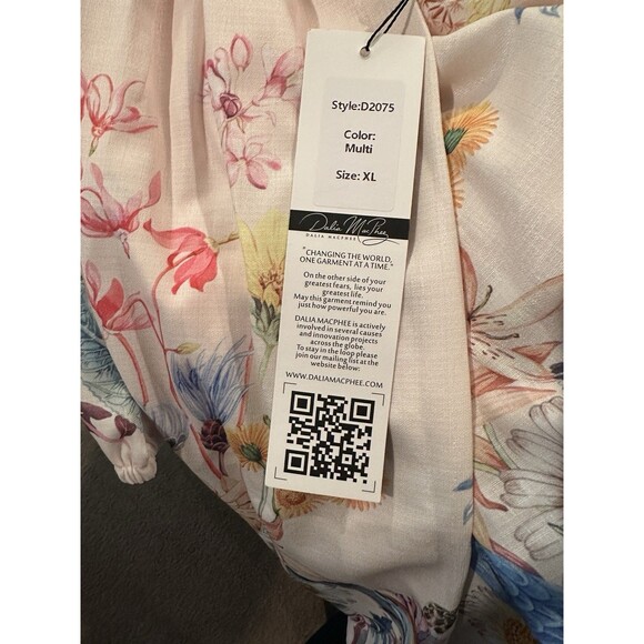 Dalia MacPhee Women's Pink Floral Button-Down Belted Dress Size XL NWT - Picture 14 of 16